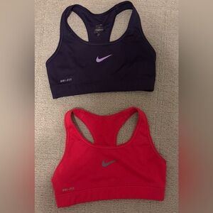 Nike Dri-FIT Purple and Red Sports Bras